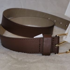 A New Day Brown & Gold Leather Belt NWT